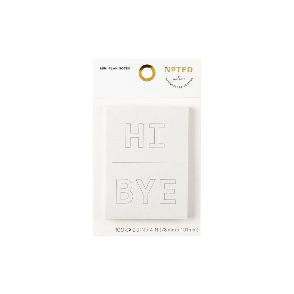 New Noted by Post-it Notes Hi and Bye